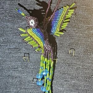 Colorful Beaded Bird Ornament